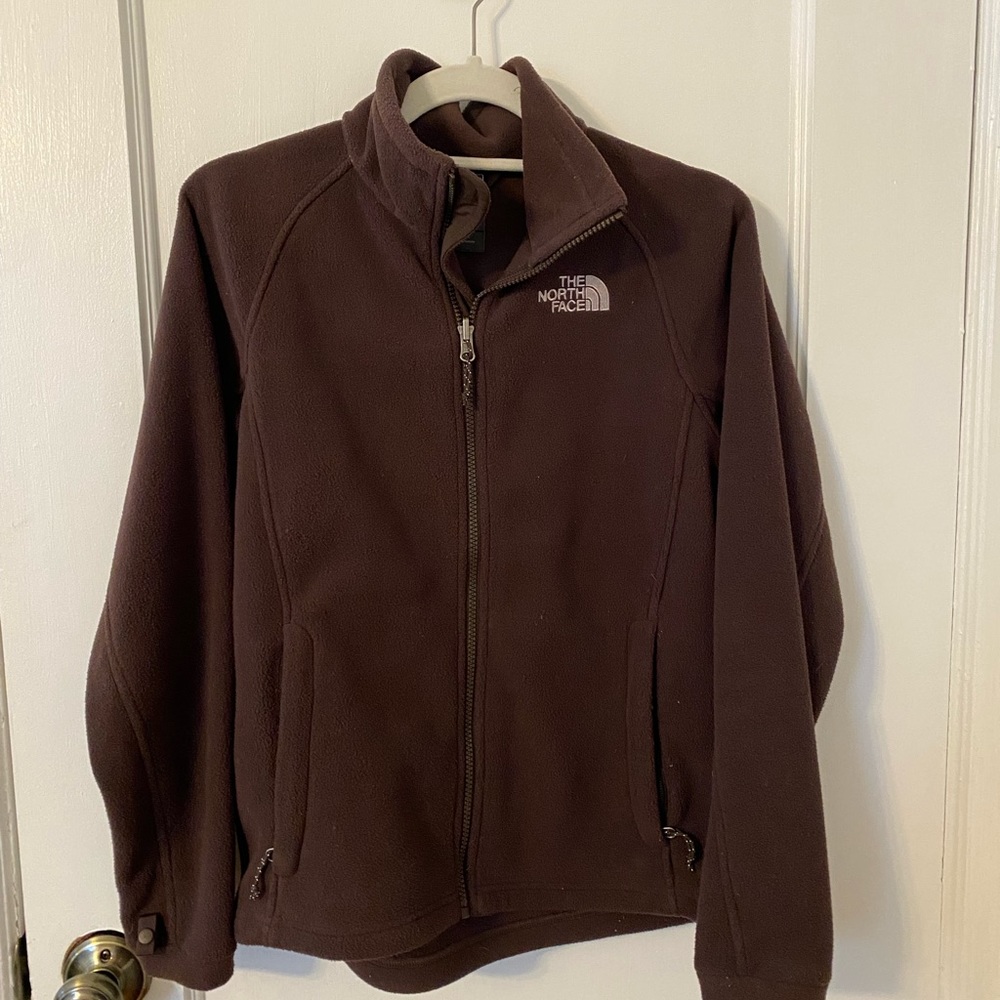 North Face brown fleece jacket